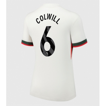 Billige Fotballdrakt Chelsea Levi Colwill #6 Replika Bortedrakt Dame 2025-26 Kortermet